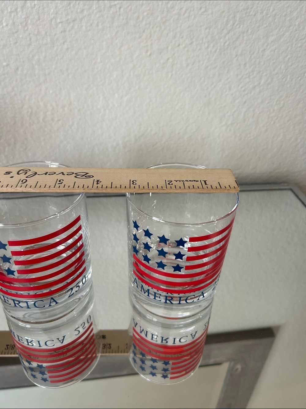America 250 drinking glasses, Stars and Stripes, set of 2, NEW - Picture 6 of 6